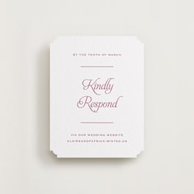 Letterpress RSVP Online Enclosure Cards