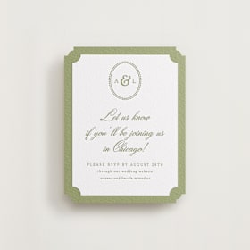 Letterpress RSVP Online Enclosure Cards