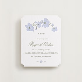 Letterpress RSVP Online Enclosure Cards
