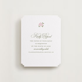 Letterpress RSVP Online Enclosure Cards