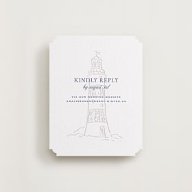 Letterpress RSVP Online Enclosure Cards