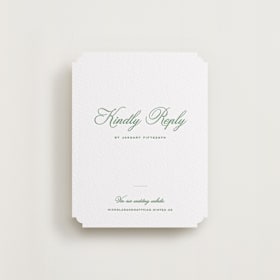 Letterpress RSVP Online Enclosure Cards