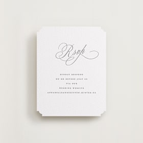 Letterpress RSVP Online Enclosure Cards