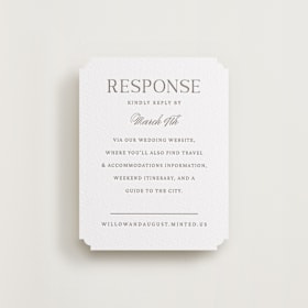Letterpress RSVP Online Enclosure Cards