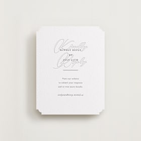 Letterpress RSVP Online Enclosure Cards