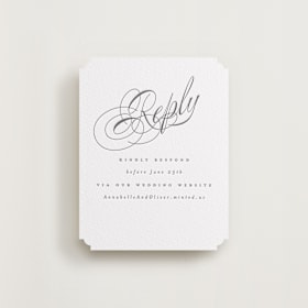 Letterpress RSVP Online Enclosure Cards
