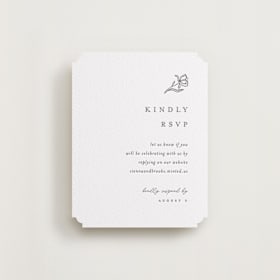Letterpress RSVP Online Enclosure Cards