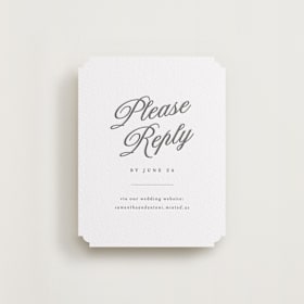 Letterpress RSVP Online Enclosure Cards