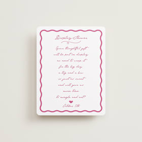 Bridal Shower Insert Cards
