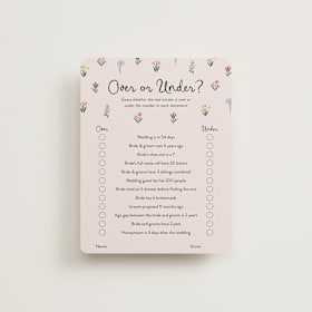 Bridal Shower Insert Cards