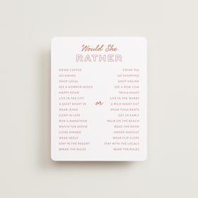 Bridal Shower Insert Cards