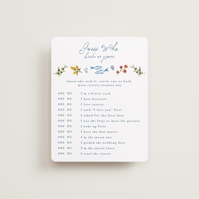 Bridal Shower Insert Cards