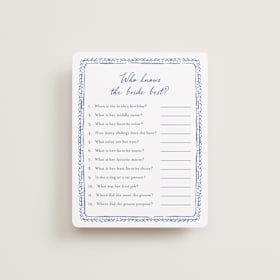 Bridal Shower Insert Cards