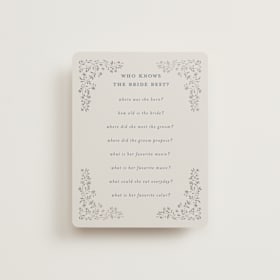 Bridal Shower Insert Cards