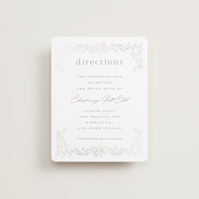 Gloss-Press® Direction Cards