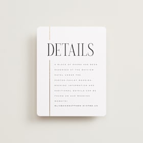 Foil-Pressed Direction Cards