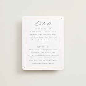 Foil-Pressed Direction Cards