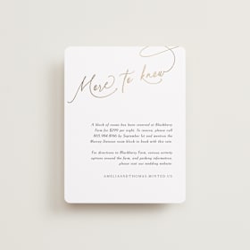 Foil-Pressed Direction Cards