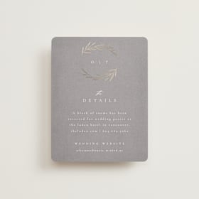 Foil-Pressed Direction Cards