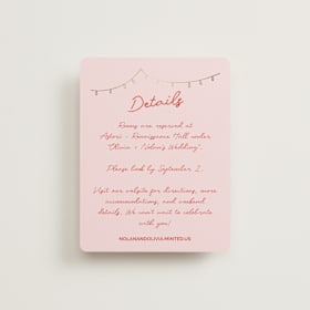 Foil-Pressed Direction Cards