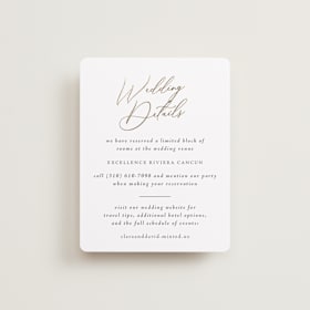 Foil-Pressed Direction Cards