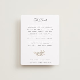Foil-Pressed Direction Cards