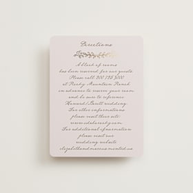 Foil-Pressed Direction Cards