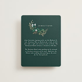 Foil-Pressed Direction Cards