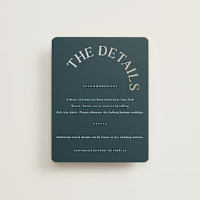 Foil-Pressed Direction Cards