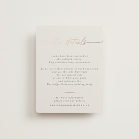 Foil-Pressed Direction Cards
