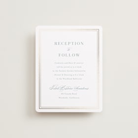 Foil-Pressed Reception Cards