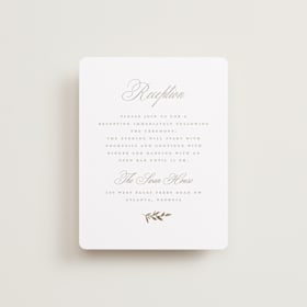 Foil-Pressed Reception Cards