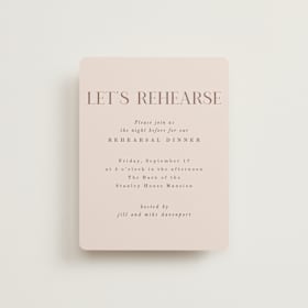 Rehearsal Dinner Cards