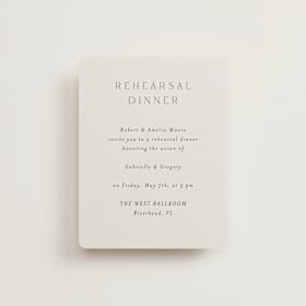 Rehearsal Dinner Cards