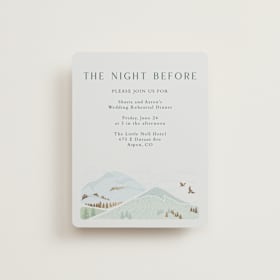 Foil-Pressed Rehearsal Dinner Cards