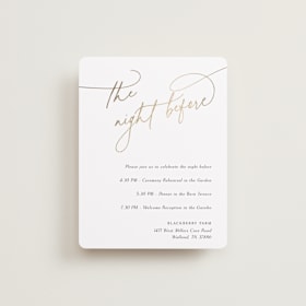 Foil-Pressed Rehearsal Dinner Cards