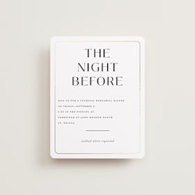 Foil-Pressed Rehearsal Dinner Cards