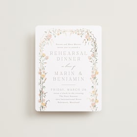 Foil-Pressed Rehearsal Dinner Cards