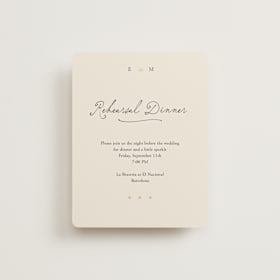 Foil-Pressed Rehearsal Dinner Cards