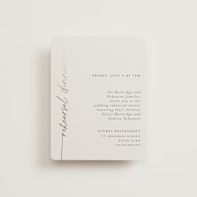 Foil-Pressed Rehearsal Dinner Cards