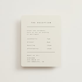Reception Cards