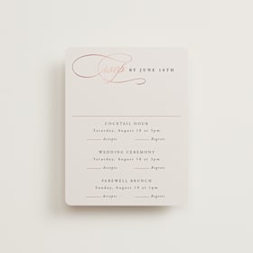Foil-Pressed Multi-Event RSVP Cards