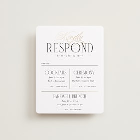 Foil-Pressed Multi-Event RSVP Cards