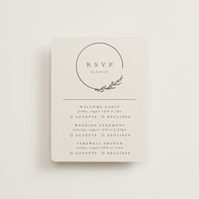 Foil-Pressed Multi-Event RSVP Cards