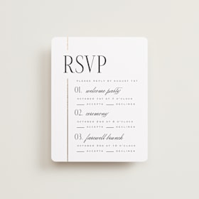 Foil-Pressed Multi-Event RSVP Cards