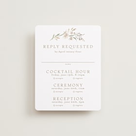 Foil-Pressed Multi-Event RSVP Cards