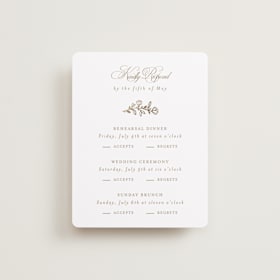Foil-Pressed Multi-Event RSVP Cards