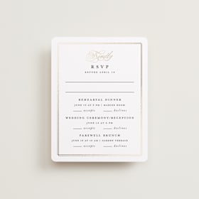 Foil-Pressed Multi-Event RSVP Cards