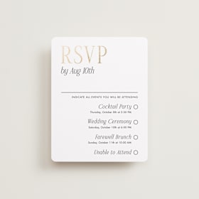 Foil-Pressed Multi-Event RSVP Cards