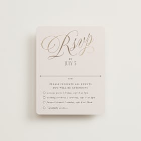 Foil-Pressed Multi-Event RSVP Cards